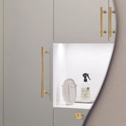Gold Solid Zinc Kitchen Cabinet Handles Drawer Bar Handle Pull 128mm V324-6151GD-128