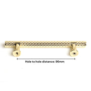 Gold Solid Zinc Kitchen Cabinet Handles Drawer Bar Handle Pull 96mm V324-6151GD-96