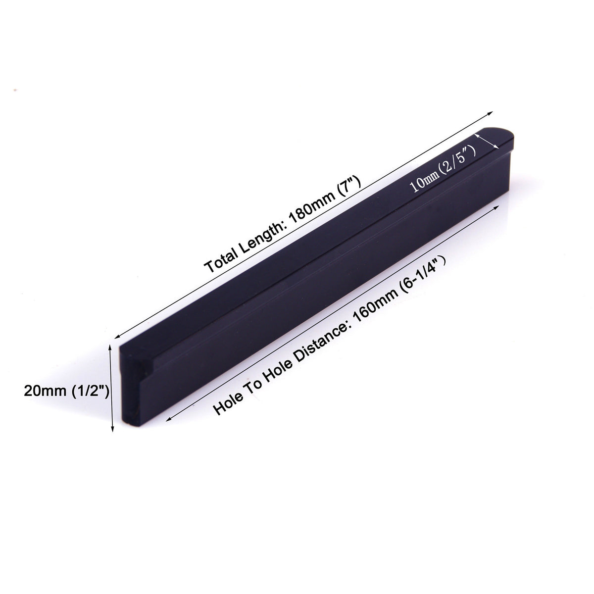 Solid Zinc Furniture Kitchen Bathroom Cabinet Handles Drawer Bar Handle Pull Knob Black 160mm V324-6836BK-160