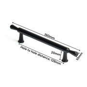 Black Zinc Kitchen Cabinet Handles Drawer Bar Handle Pull 128mm V324-6892BK-128