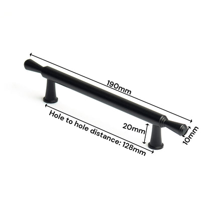 Black Zinc Kitchen Cabinet Handles Drawer Bar Handle Pull 128mm V324-6892BK-128