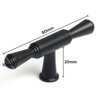 Black Zinc Kitchen Cabinet Handles Drawer Bar Handle Pull T V324-6892BK-T