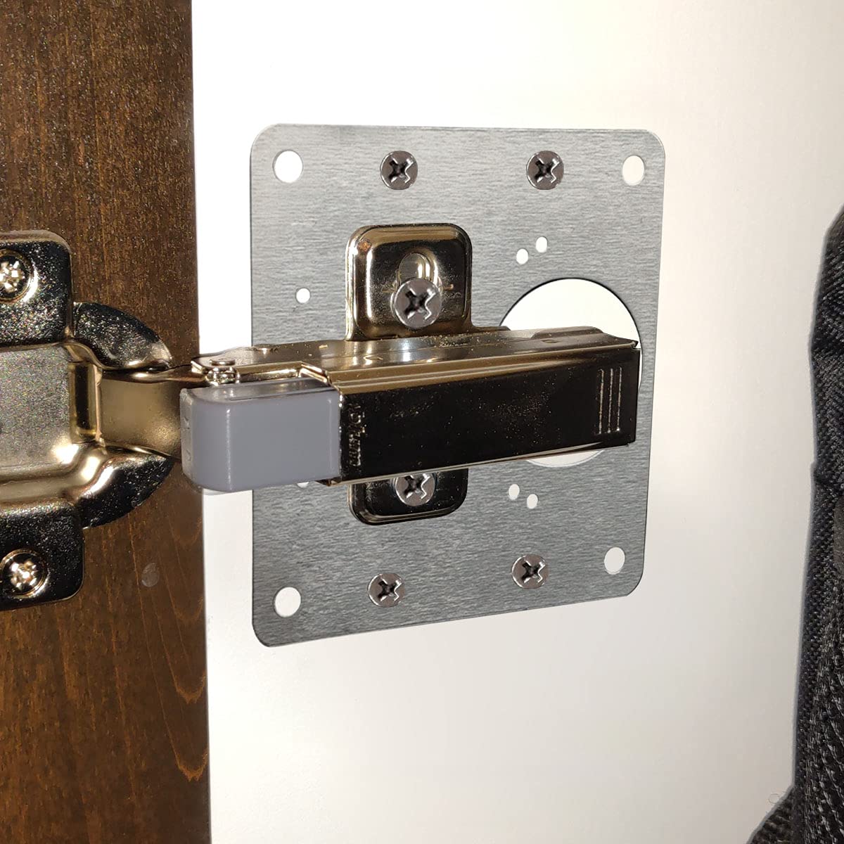6 Pcs Kitchen Cupboard Door Cabinet Hinges Repair Plate Brackets Kit Fixing Screws V324-6X-HINGEPLATE