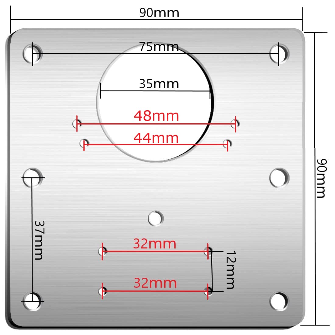 6 Pcs Kitchen Cupboard Door Cabinet Hinges Repair Plate Brackets Kit Fixing Screws V324-6X-HINGEPLATE