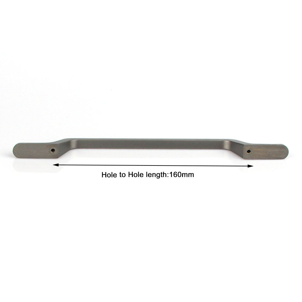 Black Zinc Kitchen Cabinet Handles Drawer Bar Handle Pull 160mm V324-7633BK-160