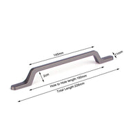 Black Zinc Kitchen Cabinet Handles Drawer Bar Handle Pull 160mm V324-7633BK-160