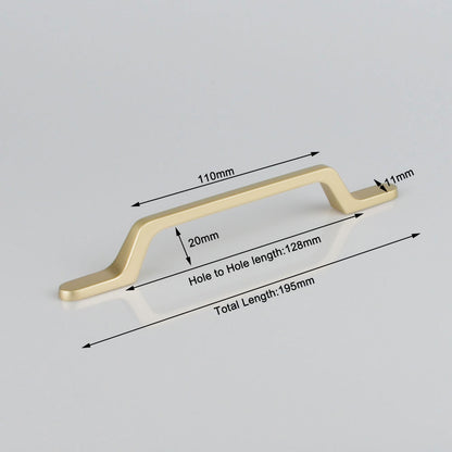 Gold Zinc Kitchen Cabinet Handles Drawer Bar Handle Pull 128mm V324-7633GD-128