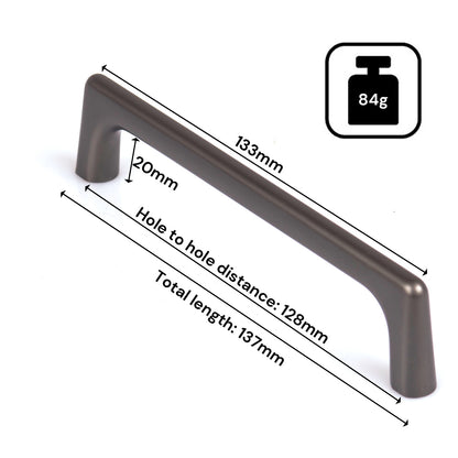 Black Zinc Kitchen Cabinet Handles Drawer Bar Handle Pull 128mm V324-7635BK-128
