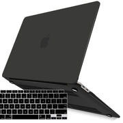 MacBook Air 13 Inch Case 2020 2019 2018, A1932, A2179,A2337 Shell Case Keyboard Cover Black V324-A1932-M-BLACK