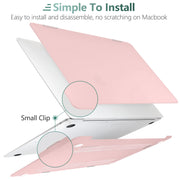 Suitable for MacBook Air 13 Inch Case 2022 2021 2020 2019 2018, A1932, A2179, A2337 Shell Case Keyboard Cover V324-A1932-M-BPINK