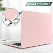 Suitable for MacBook Air 13 Inch Case 2022 2021 2020 2019 2018, A1932, A2179, A2337 Shell Case Keyboard Cover V324-A1932-M-BPINK