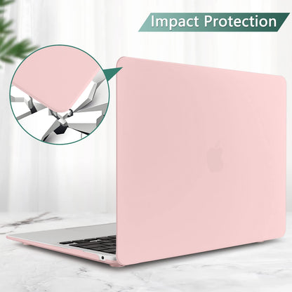 Suitable for MacBook Air 13 Inch Case 2022 2021 2020 2019 2018, A1932, A2179, A2337 Shell Case Keyboard Cover V324-A1932-M-BPINK