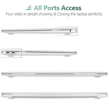 MacBook Air 13 Inch Case 2020 2019 2018, A1932, A2179, A2337 Shell Case Keyboard Cover Clear V324-A1932-M-CLEAR