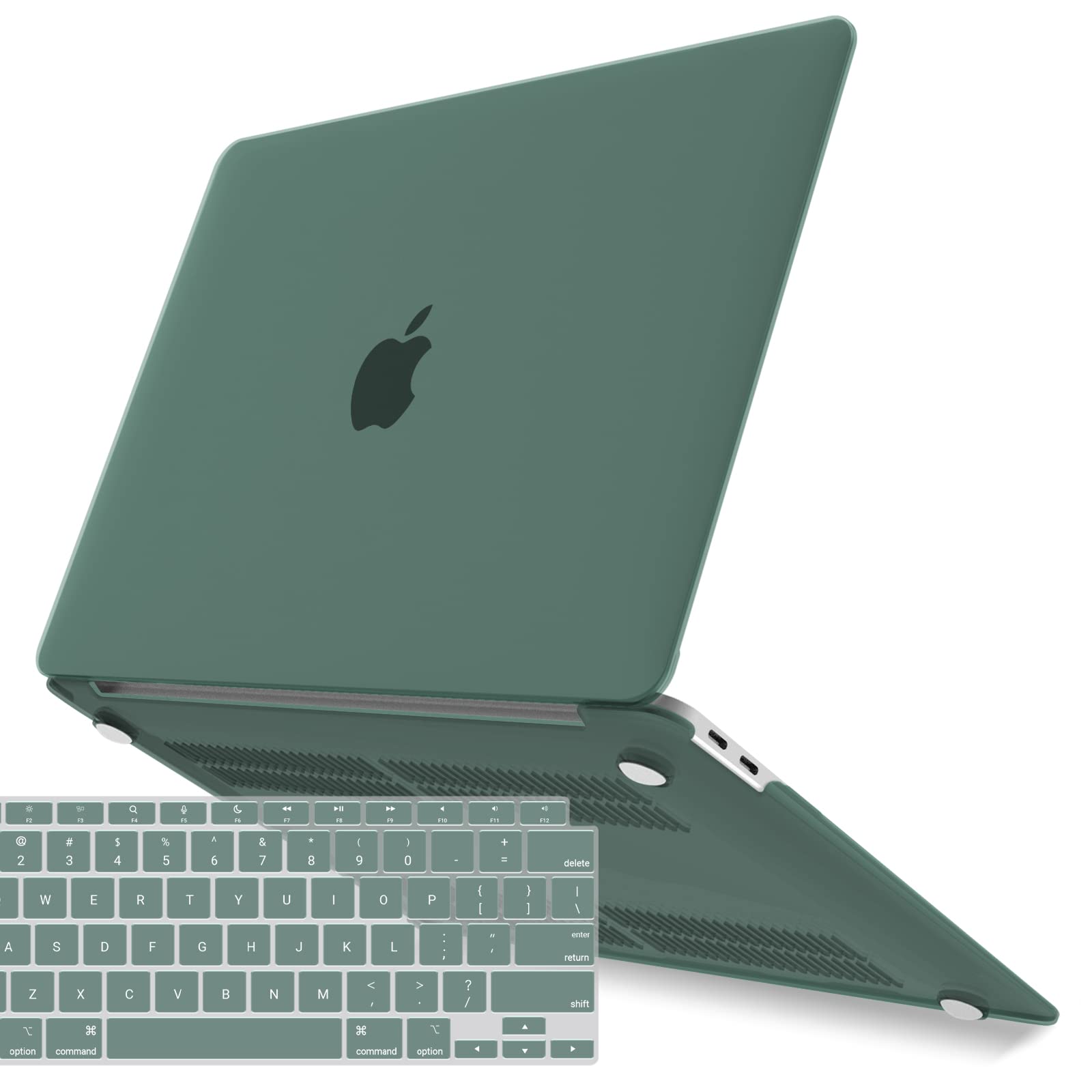Suitable for MacBook Air 13 Inch Case 2022 2021 2020 2019 2018, A1932, A2179, A2337 Shell Case Keyboard Cover V324-A1932-M-DGREEN