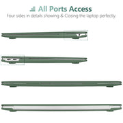 Suitable for MacBook Air 13 Inch Case 2022 2021 2020 2019 2018, A1932, A2179, A2337 Shell Case Keyboard Cover V324-A1932-M-DGREEN
