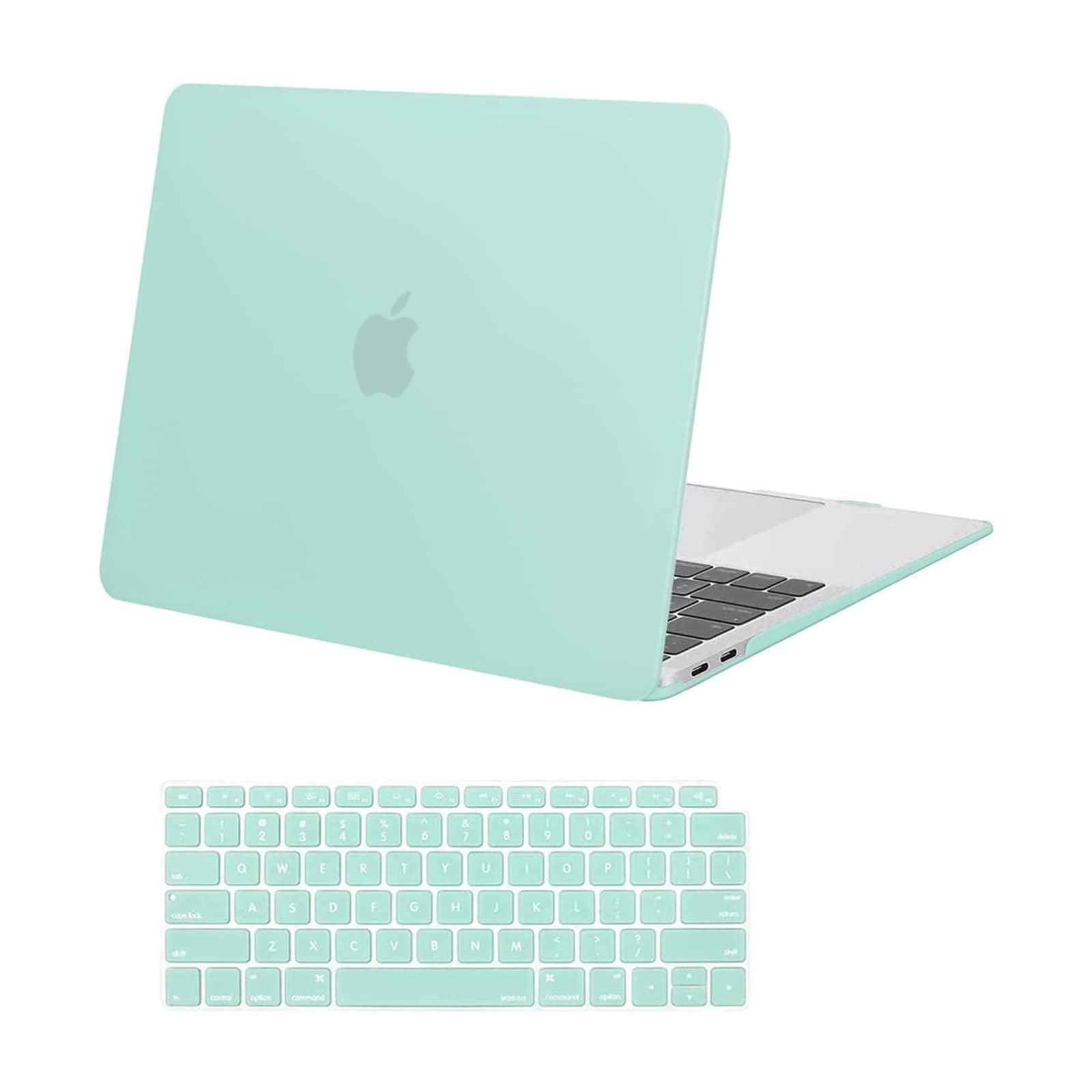 MacBook Air 13 Inch Case 2020 2019 2018, A1932, A2179, A2337 Shell Case Keyboard Cover Green V324-A1932-M-GREEN
