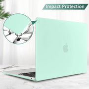 MacBook Air 13 Inch Case 2020 2019 2018, A1932, A2179, A2337 Shell Case Keyboard Cover Green V324-A1932-M-GREEN