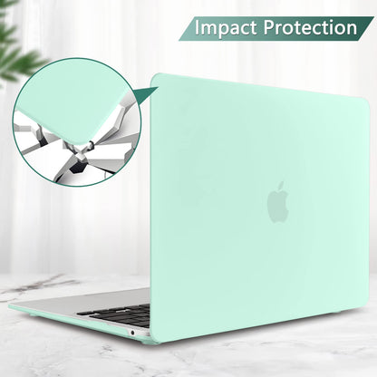MacBook Air 13 Inch Case 2020 2019 2018, A1932, A2179, A2337 Shell Case Keyboard Cover Green V324-A1932-M-GREEN