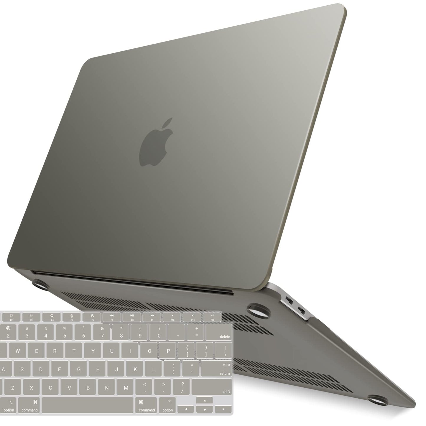 Suitable for MacBook Air 13 Inch Case 2022 2021 2020 2019 2018, A1932, A2179, A2337 Shell Case Keyboard Cover V324-A1932-M-GREY