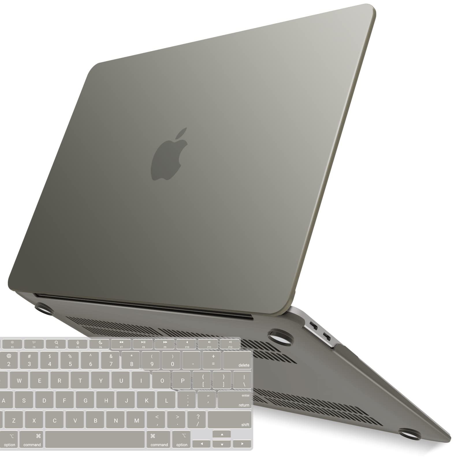 Suitable for MacBook Air 13 Inch Case 2022 2021 2020 2019 2018, A1932, A2179, A2337 Shell Case Keyboard Cover V324-A1932-M-GREY