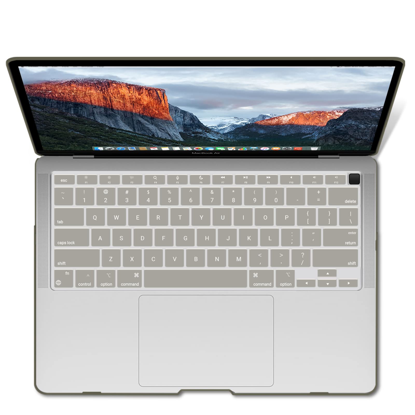 Suitable for MacBook Air 13 Inch Case 2022 2021 2020 2019 2018, A1932, A2179, A2337 Shell Case Keyboard Cover V324-A1932-M-GREY