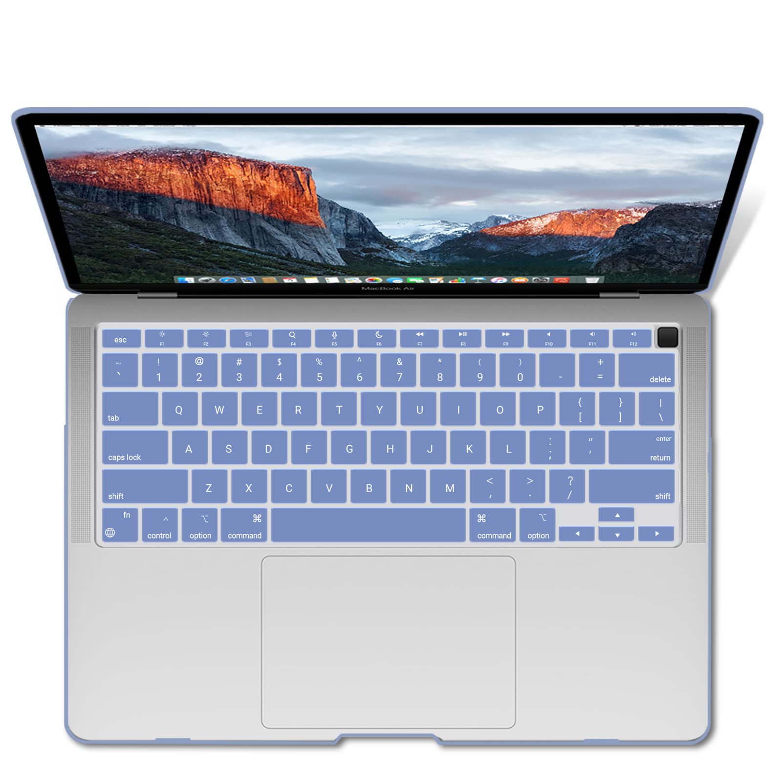 Suitable for MacBook Air 13 Inch Case 2022 2021 2020 2019 2018, A1932, A2179, A2337 Shell Case Keyboard Cover V324-A1932-M-LAVER