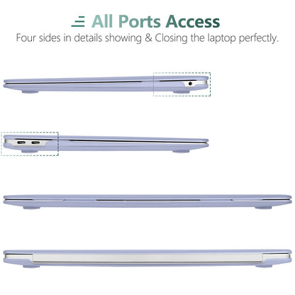 Suitable for MacBook Air 13 Inch Case 2022 2021 2020 2019 2018, A1932, A2179, A2337 Shell Case Keyboard Cover V324-A1932-M-LAVER