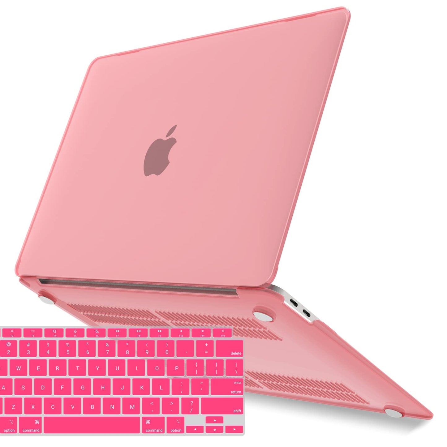 MacBook Air 13 Inch Case 2020 2019 2018, A1932, A2179, A2337 Shell Case Keyboard Cover Pink V324-A1932-M-PINK