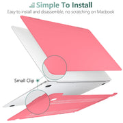 MacBook Air 13 Inch Case 2020 2019 2018, A1932, A2179, A2337 Shell Case Keyboard Cover Pink V324-A1932-M-PINK