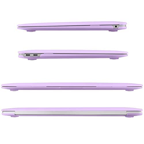 MacBook Air 13 Inch Case 2020 2019 2018, A1932, A2179, A2337 Shell Case Keyboard Cover Purple V324-A1932-M-PURPLE