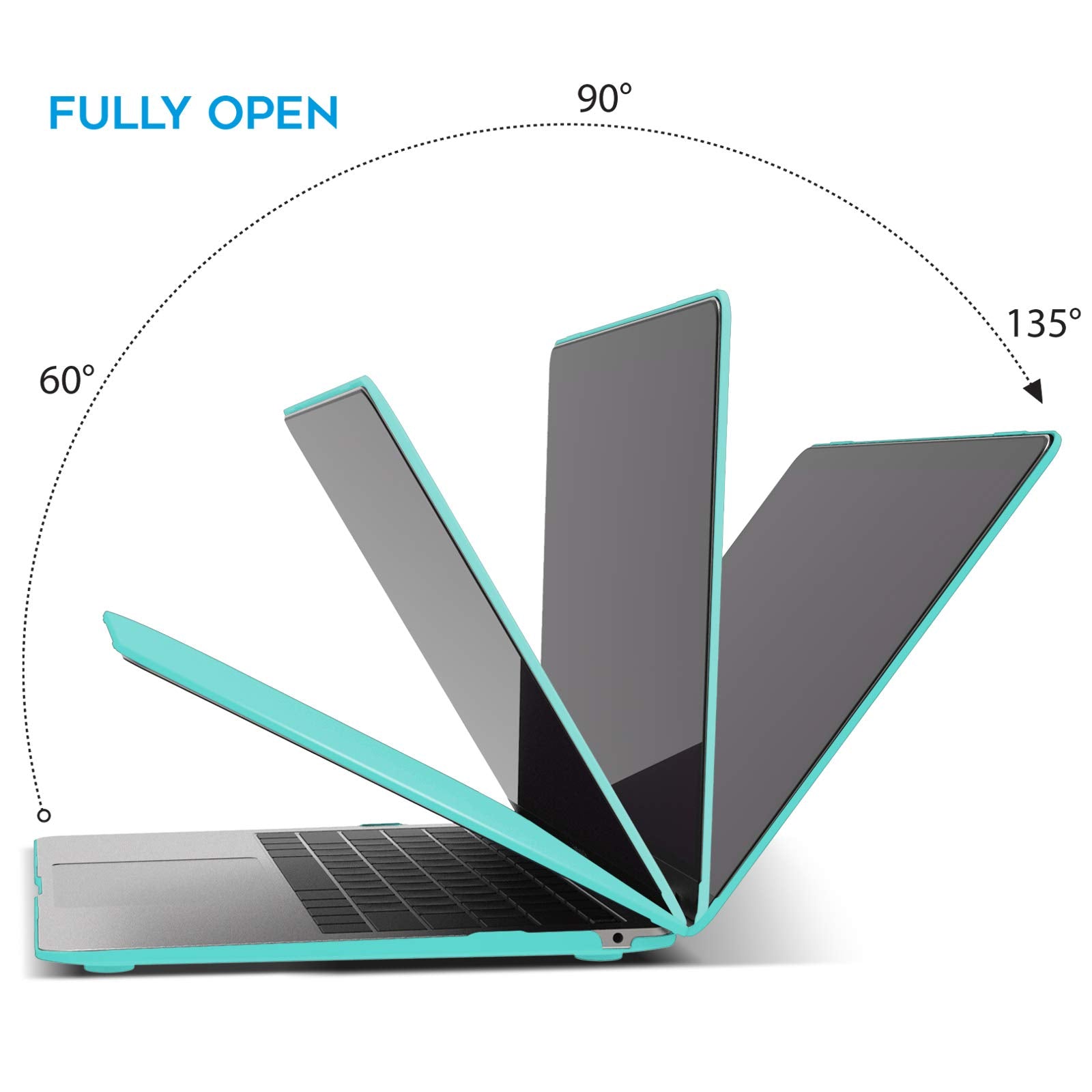 MacBook Air 13 Inch Case 2020 2019 2018, A1932, A2179, A2337 Shell Case Keyboard Cover tiffany blue V324-A1932-M-TB