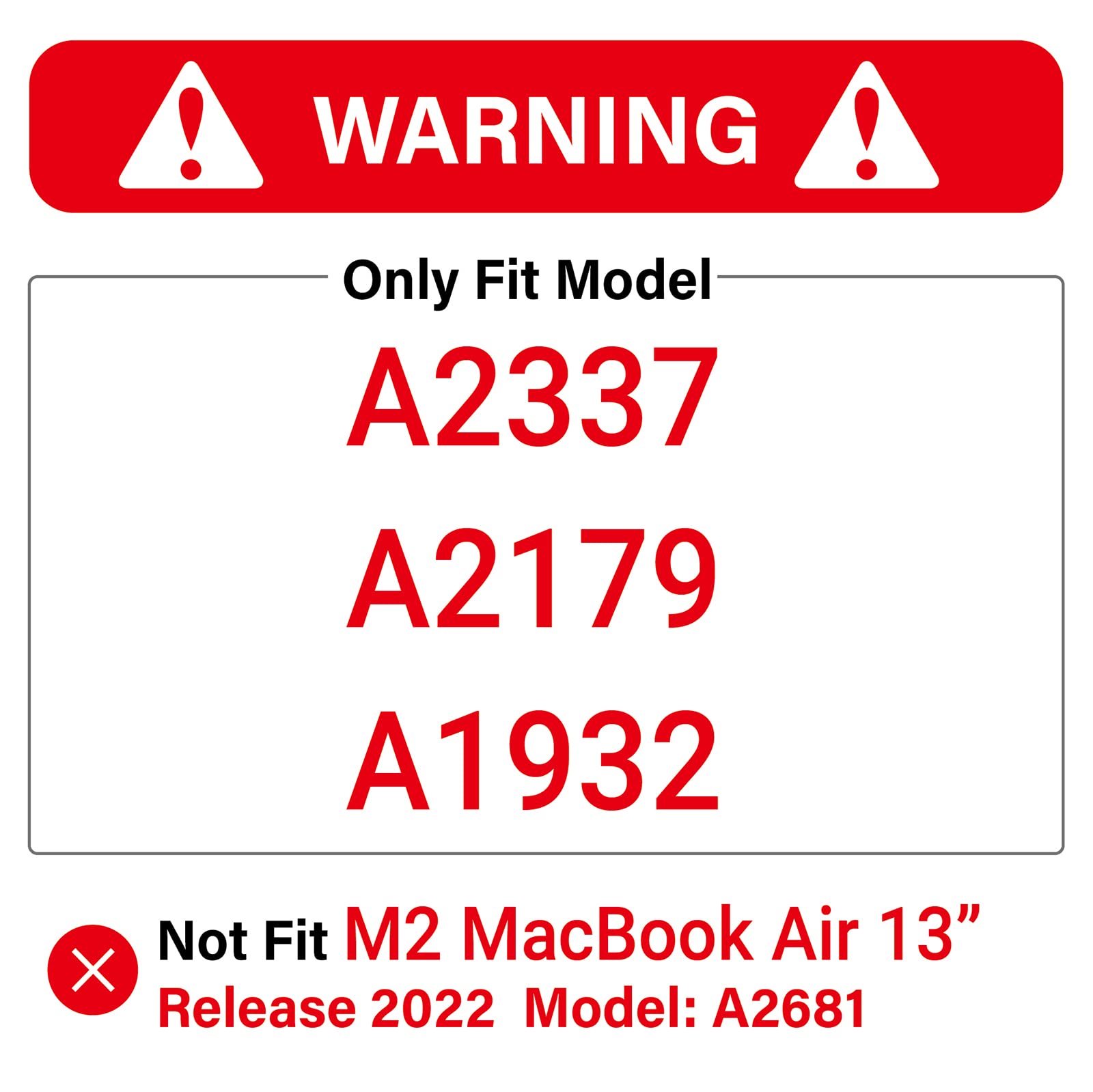 MacBook Air 13 Inch Case 2020 2019 2018, A1932, A2179,A2337 Shell Case Keyboard Cover Wine Red V324-A1932-M-WR