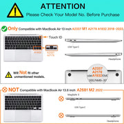 MacBook Air 13 Inch Case 2020 2019 2018, A1932, A2179,A2337 Shell Case Keyboard Cover Wine Red V324-A1932-M-WR