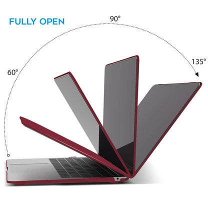 MacBook Air 13 Inch Case 2020 2019 2018, A1932, A2179,A2337 Shell Case Keyboard Cover Wine Red V324-A1932-M-WR