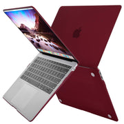 MacBook Air 13 Inch Case 2020 2019 2018, A1932, A2179,A2337 Shell Case Keyboard Cover Wine Red V324-A1932-M-WR
