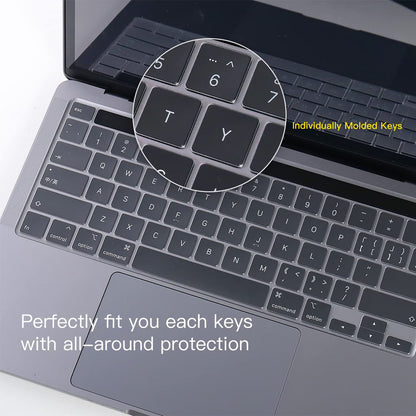 Keyboard Cover Skin For MacBook Pro 13 Pro 16 A2338 A2289 A2251 A2141 M1 M2 2020 to 2023 Clear V324-A2251-KEY-CLEAR