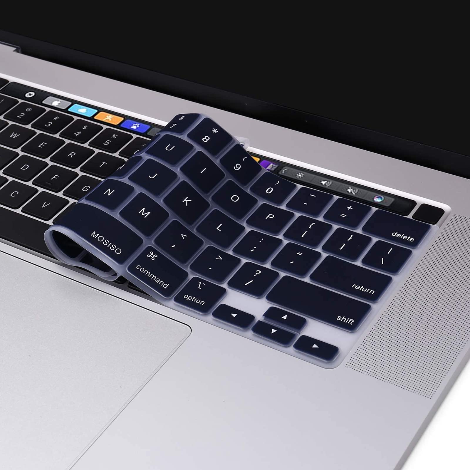 Keyboard Cover Skin For MacBook Pro 13 Pro 16 A2338 A2289 A2251 A2141 M1 M2 2020 to 2023 Navy Blue V324-A2251-KEY-NB