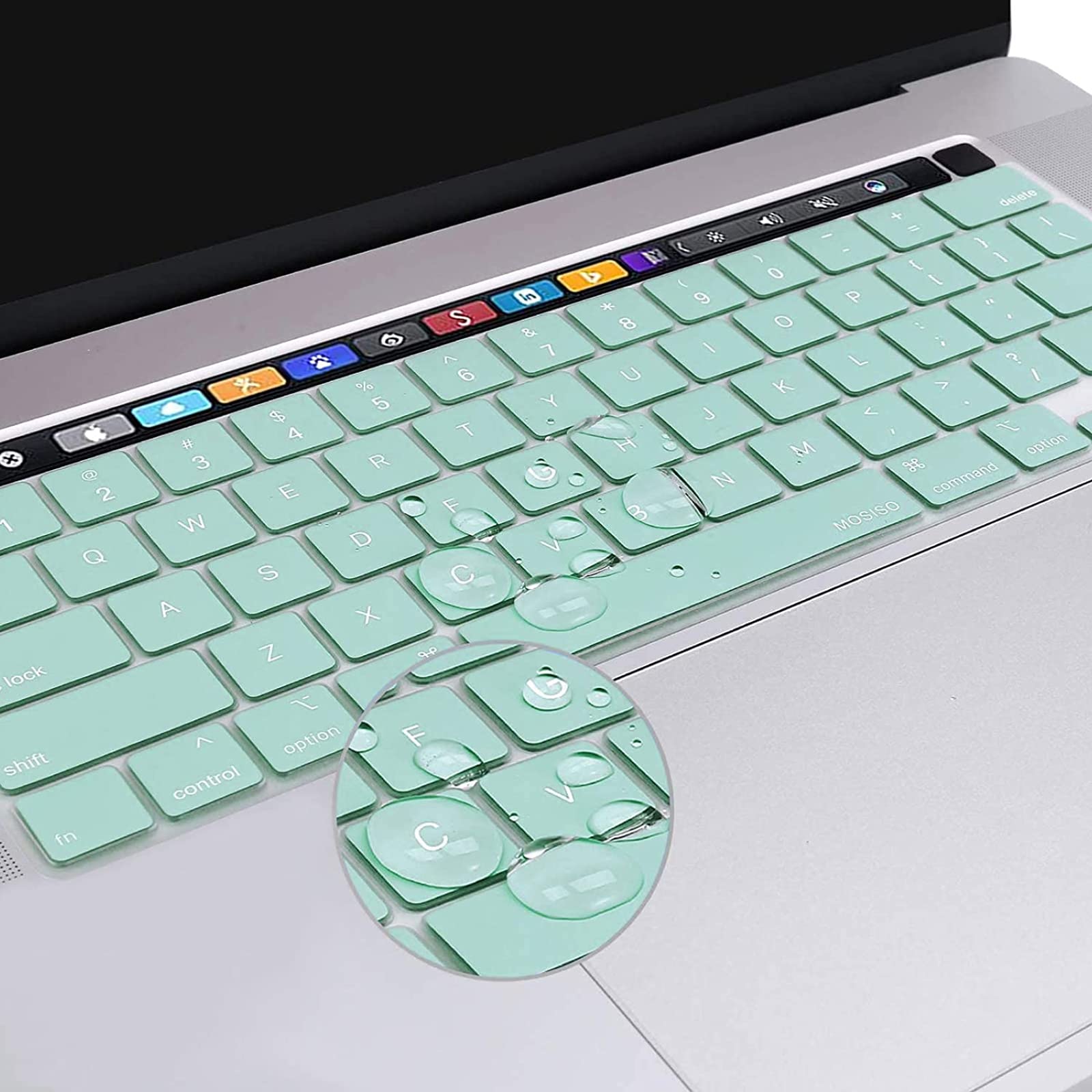 Keyboard Cover Skin For MacBook Pro 13 Pro 16 A2338 A2289 A2251 A2141 M1 M2 2020 to 2023 Mint Green V324-A2251-KEY-TB