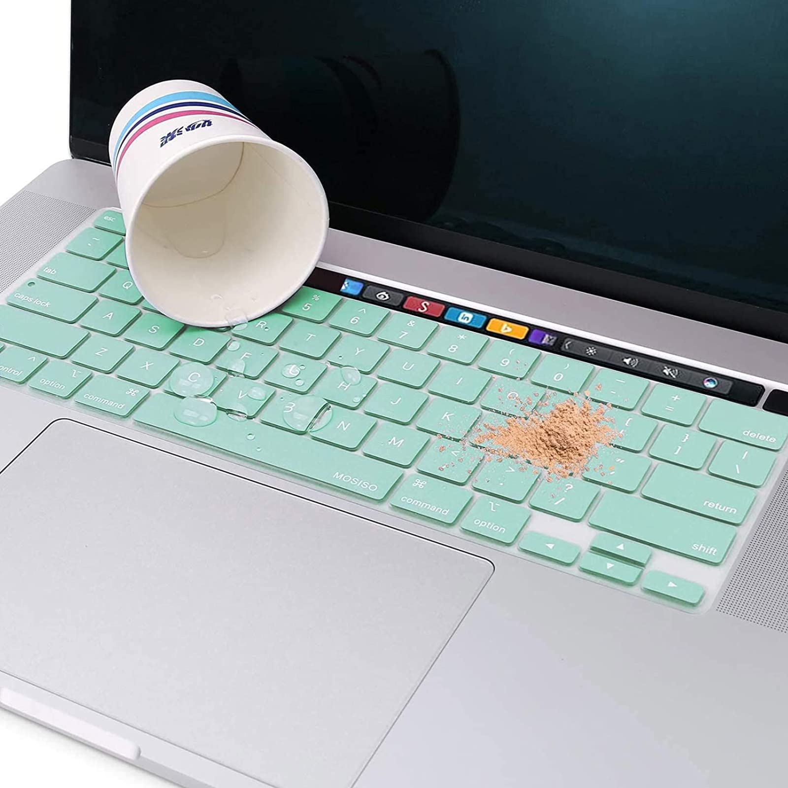 Keyboard Cover Skin For MacBook Pro 13 Pro 16 A2338 A2289 A2251 A2141 M1 M2 2020 to 2023 Mint Green V324-A2251-KEY-TB