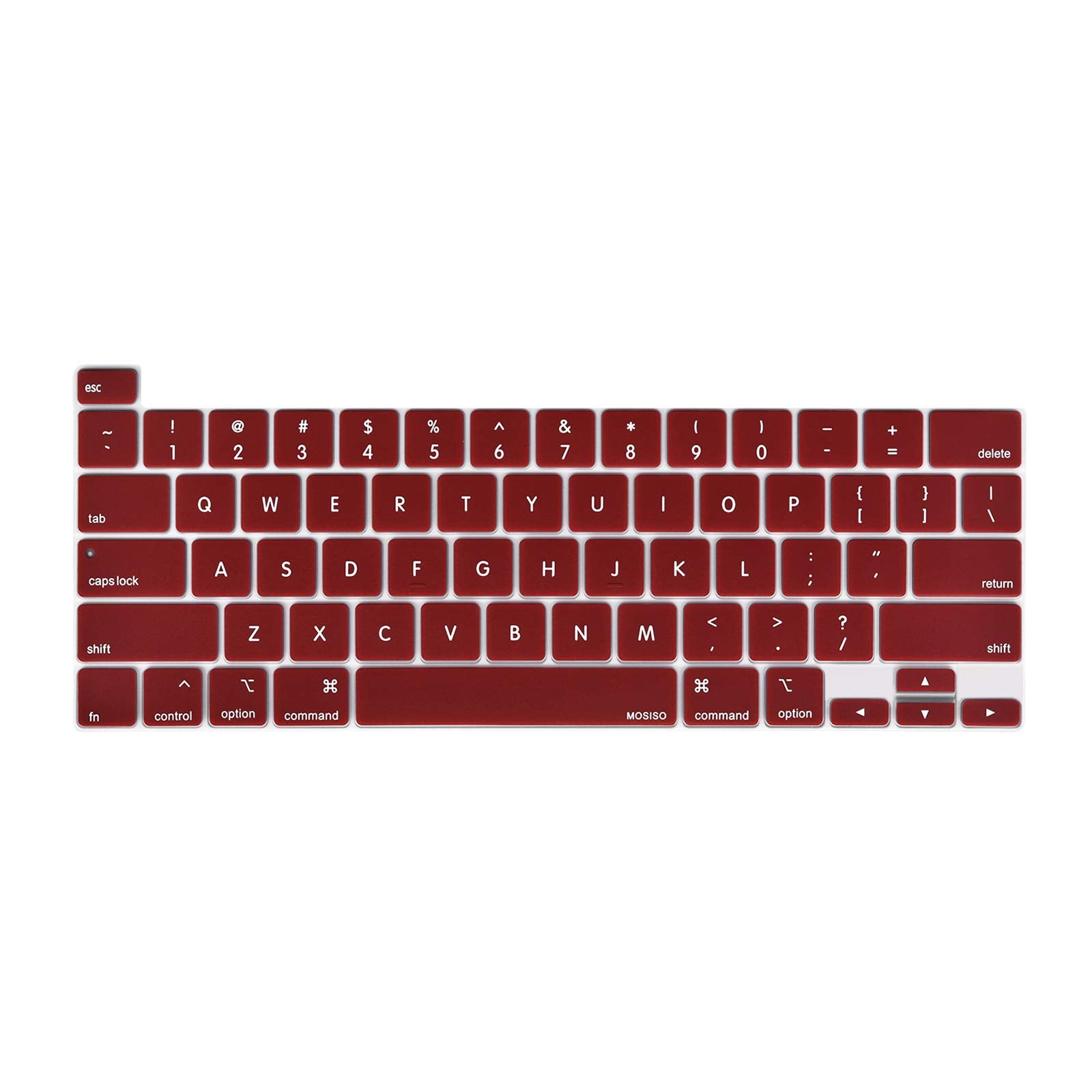 Keyboard Cover Skin For MacBook Pro 13 Pro 16 A2338 A2289 A2251 A2141 M1 M2 2020 to 2023 Wine Red V324-A2251-KEY-WR