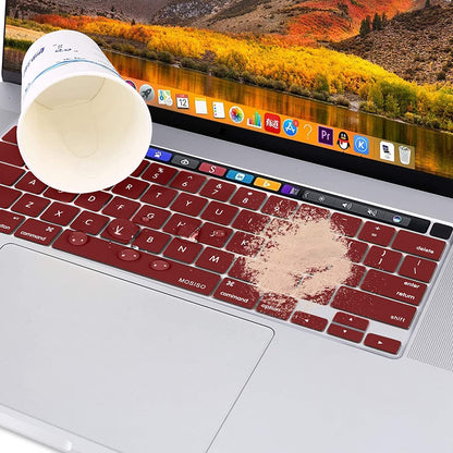 Keyboard Cover Skin For MacBook Pro 13 Pro 16 A2338 A2289 A2251 A2141 M1 M2 2020 to 2023 Wine Red V324-A2251-KEY-WR