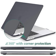 MacBook Pro 13 Inch Case 2016-2023 M1 M2 A2338 A2289 A2251 A2159 Hard Shell Case Keyboard Cover Black V324-A2251-M-BLACK