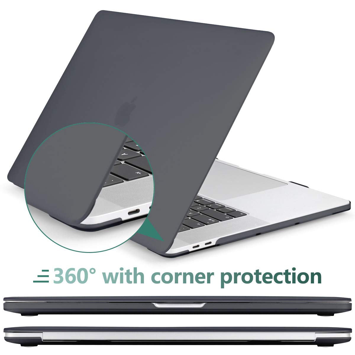 MacBook Pro 13 Inch Case 2016-2023 M1 M2 A2338 A2289 A2251 A2159 Hard Shell Case Keyboard Cover Black V324-A2251-M-BLACK