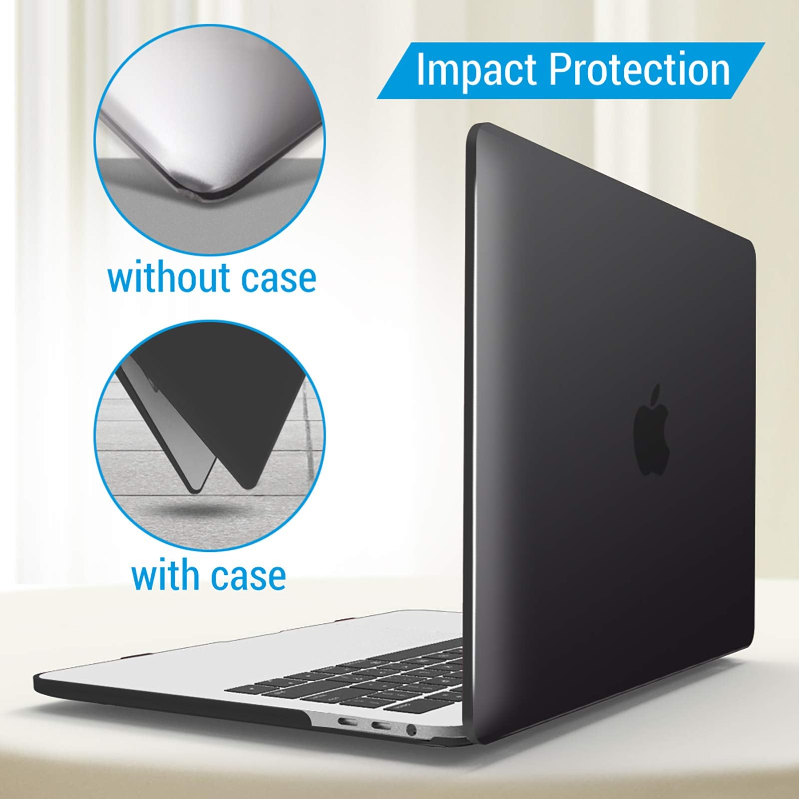 MacBook Pro 13 Inch Case 2016-2023 M1 M2 A2338 A2289 A2251 A2159 Hard Shell Case Keyboard Cover Black V324-A2251-M-BLACK