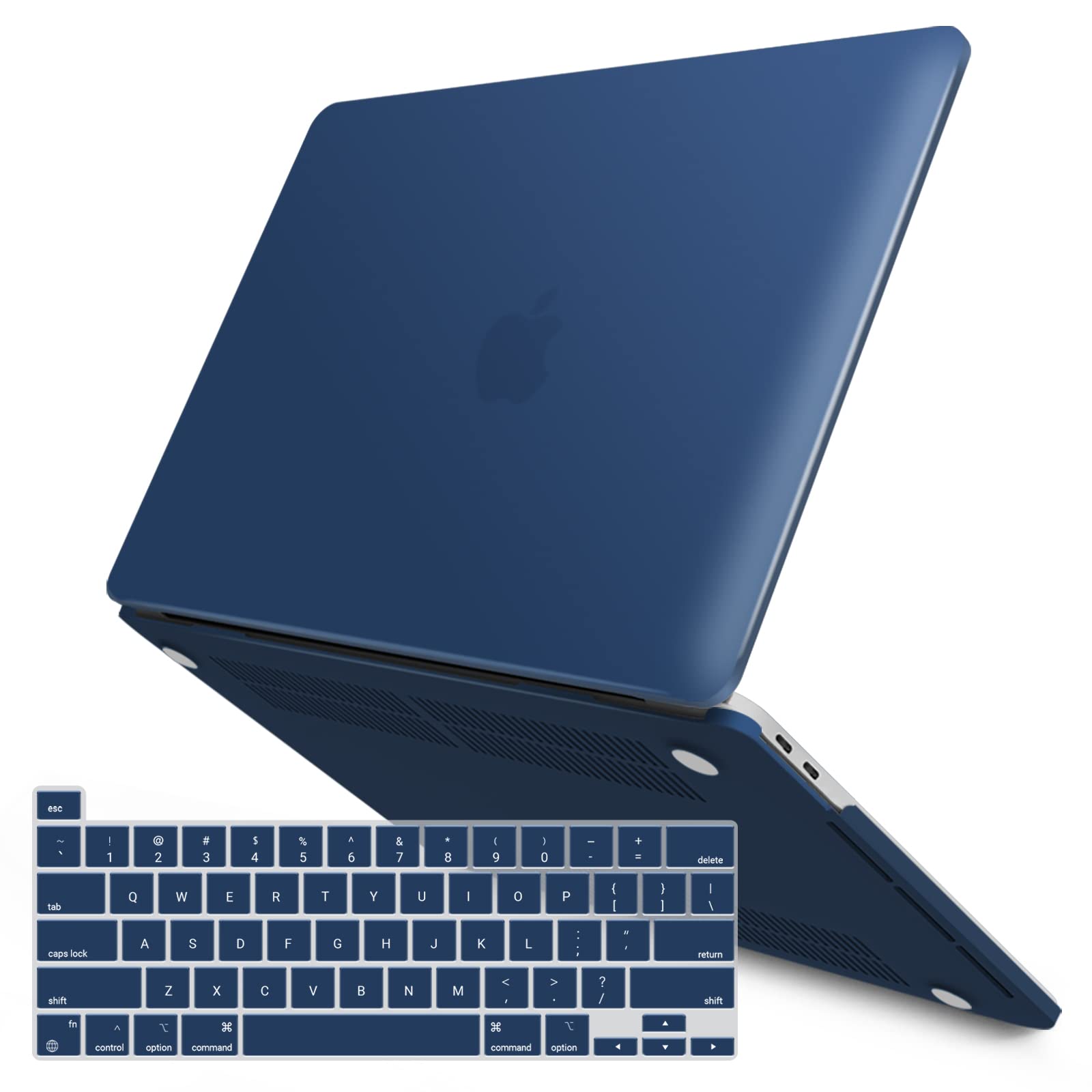 Navy Blue MacBook Pro 13 Inch Case 2016-2023 M1 M2 A2338 A2289 A2251 A2159 Hard Shell Case Keyboard Cover V324-A2251-M-BLUE