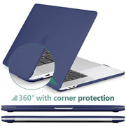 Navy Blue MacBook Pro 13 Inch Case 2016-2023 M1 M2 A2338 A2289 A2251 A2159 Hard Shell Case Keyboard Cover V324-A2251-M-BLUE