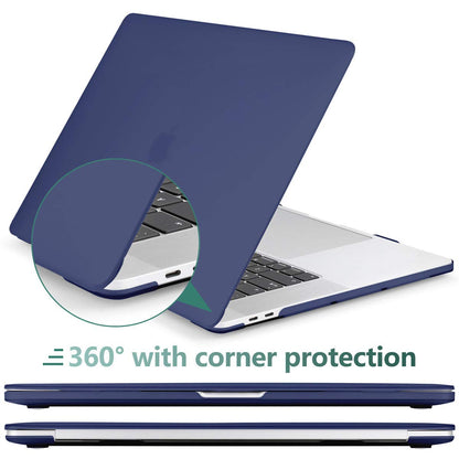 Navy Blue MacBook Pro 13 Inch Case 2016-2023 M1 M2 A2338 A2289 A2251 A2159 Hard Shell Case Keyboard Cover V324-A2251-M-BLUE