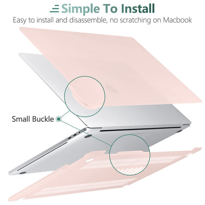 Suitable for Sold Pink MacBook Pro 13 Inch Case 2016-2023 M1 M2 A2338 A2289 A2251 A2159 Hard Shell Case V324-A2251-M-BPINK