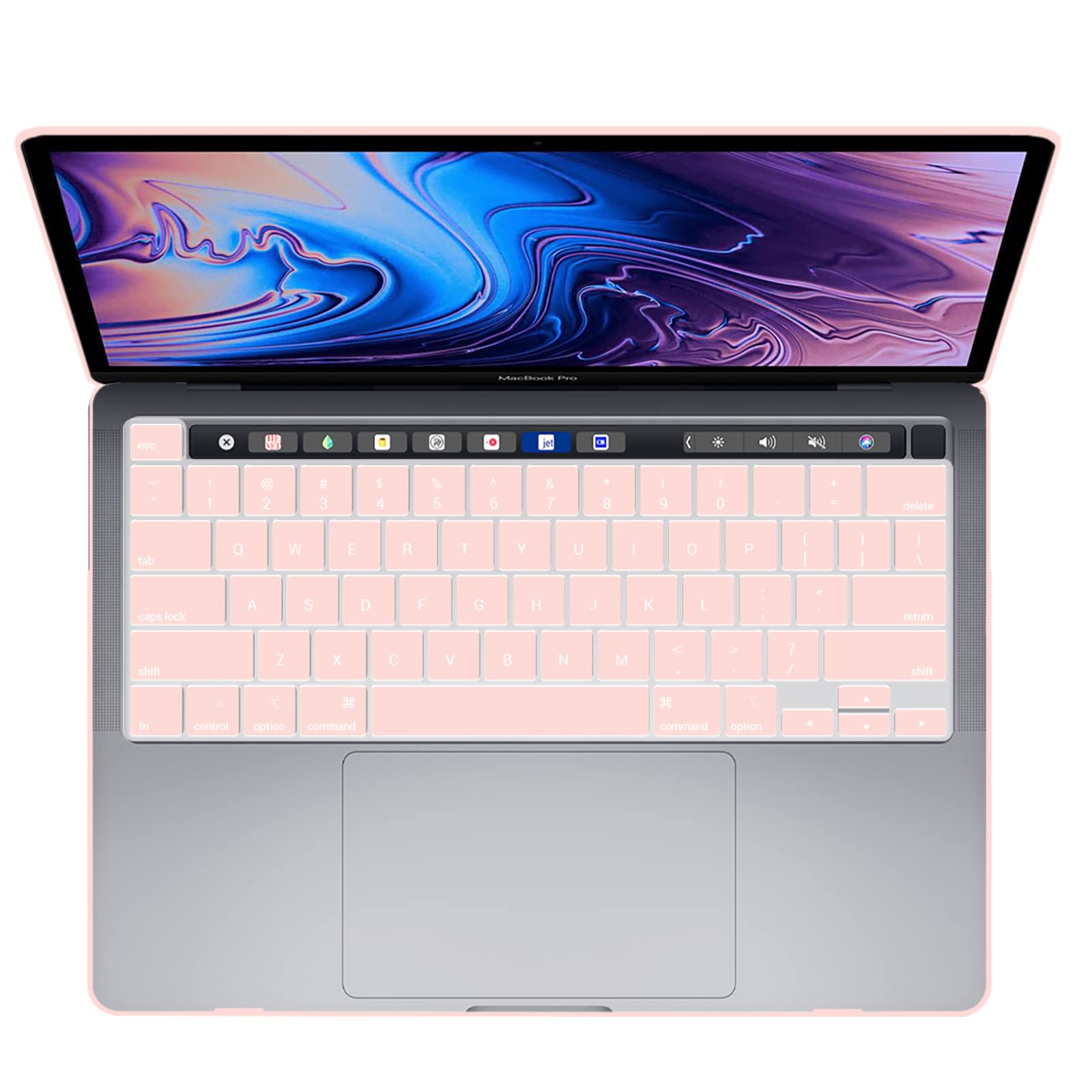 Suitable for Sold Pink MacBook Pro 13 Inch Case 2016-2023 M1 M2 A2338 A2289 A2251 A2159 Hard Shell Case V324-A2251-M-BPINK