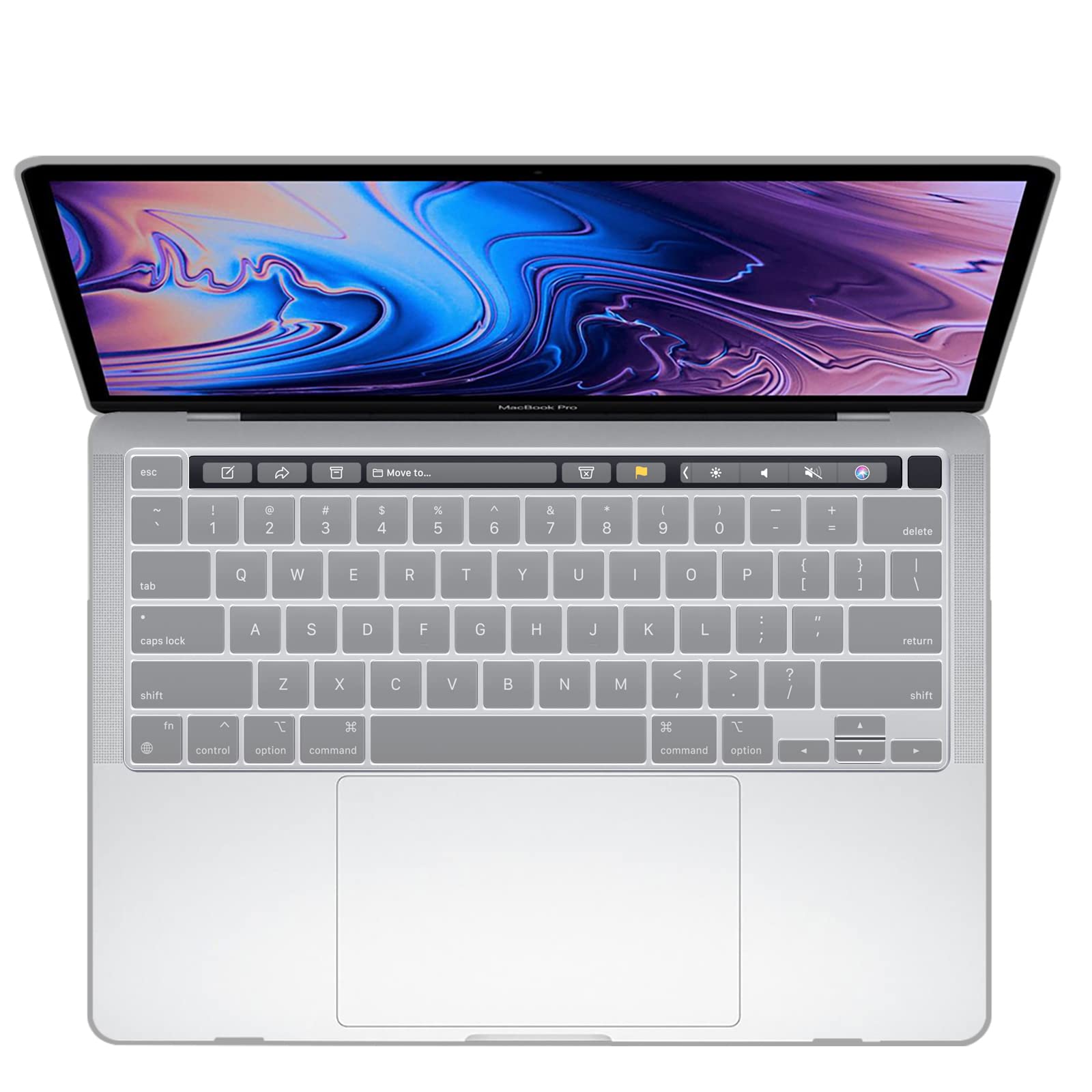 MacBook Pro 13 Inch Case 2016-2023 M1 M2 A2338 A2289 A2251 A2159 Hard Shell Case Keyboard Cover White V324-A2251-M-CLEAR